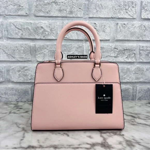 Kate Spade Madison Small Satchel Crossbody In Conch Pink - Picture 4 of 11